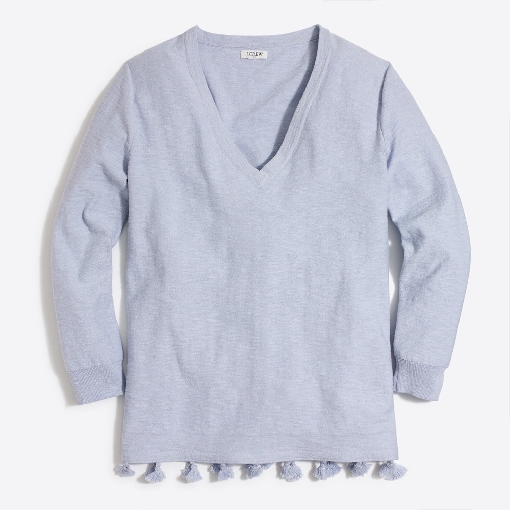 J Crew Fringe Sweater